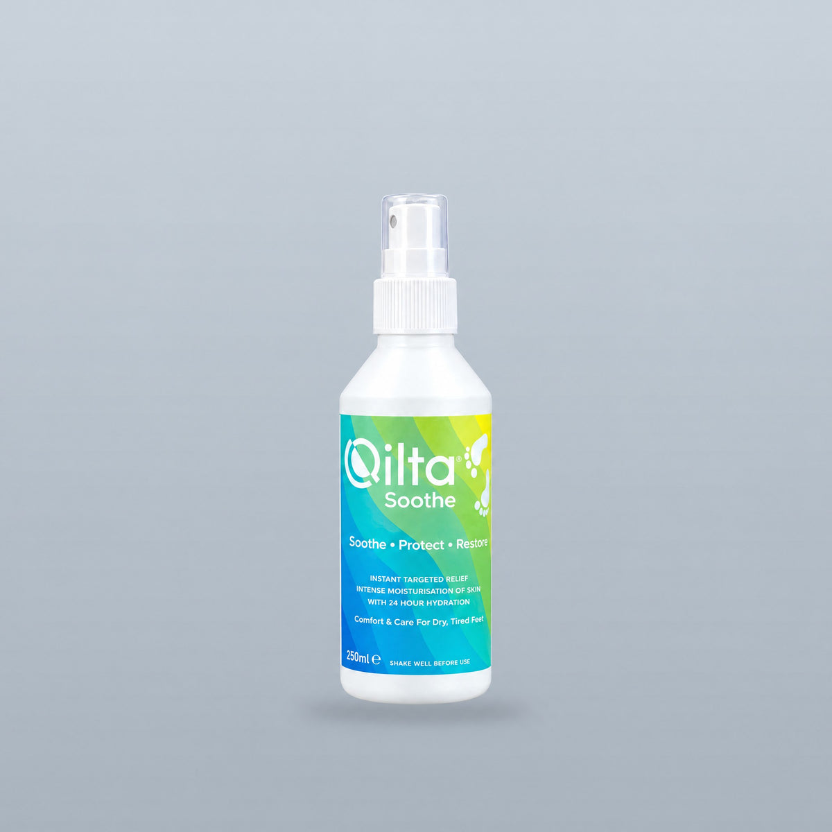 QILTA Soothe foot spray 250ml for dry, tired feet